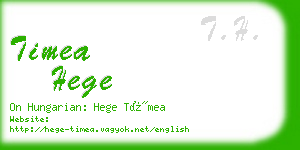 timea hege business card